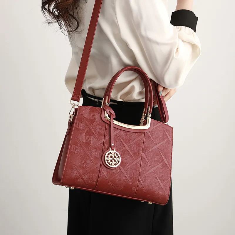 H YXIANG Microfiber Synthetic Leather One Shoulder Handbag Women's Multicolor-2