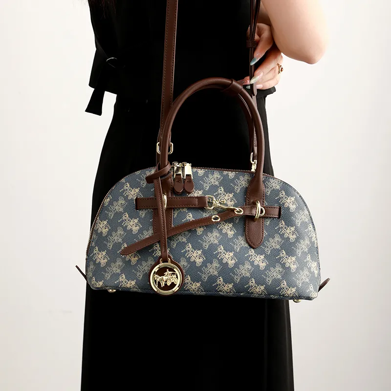 H YXIANG PVC Shoulder Bag, Crossbody Bag, Handbag Women's Blue-1
