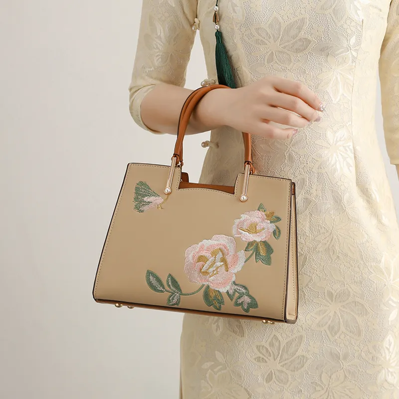 H YXIANG Microfiber Synthetic Leather One Shoulder Handbag Regular Women's Apricot-7