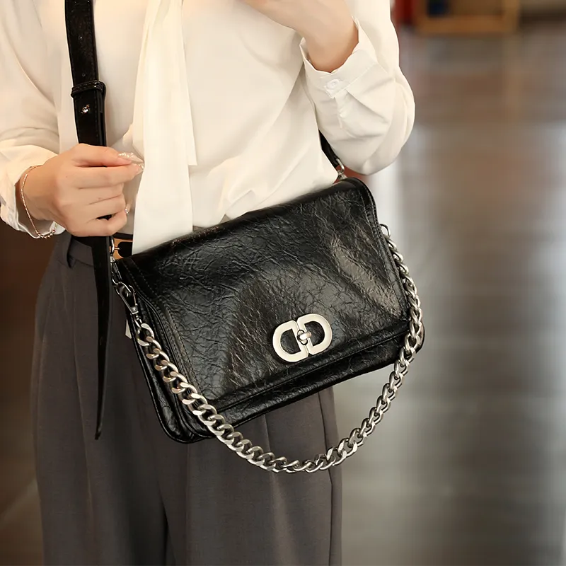 H YXIANG Cow Leather Shoulder Bag Large Size Small Size Women's Multicolor-3