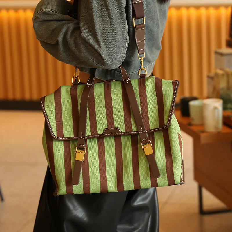 H YXIANG Canvas Backpack Women's Multicolor-5