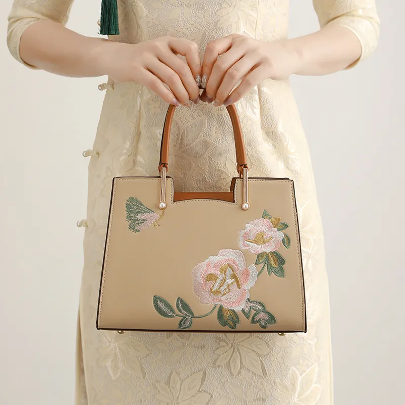 H YXIANG Microfiber Synthetic Leather One Shoulder Handbag Regular Women's Apricot-6