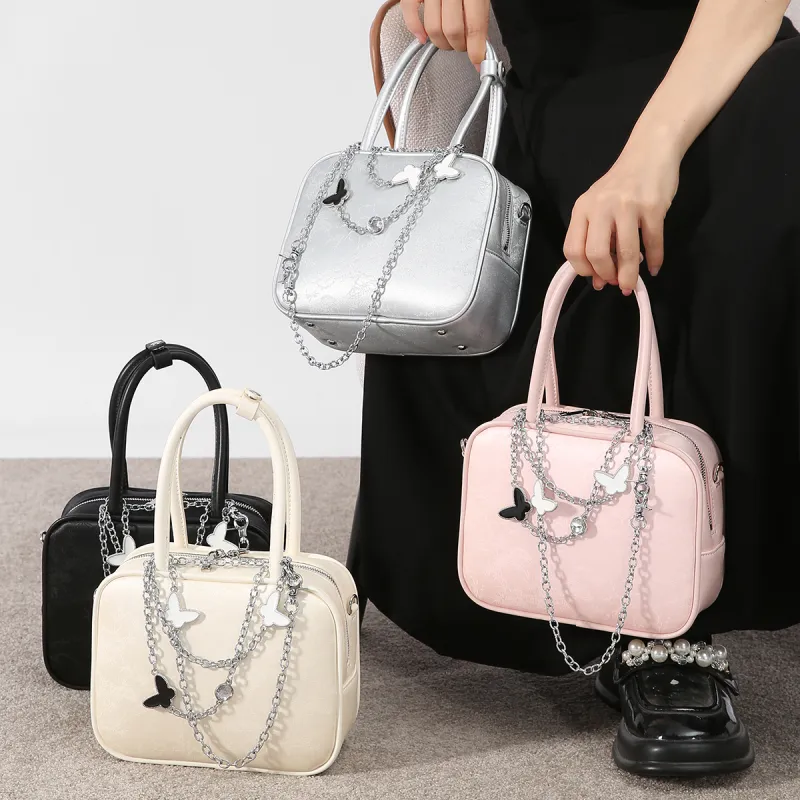 H YXIANG Microfiber Leather Shoulder Bag Women's-1