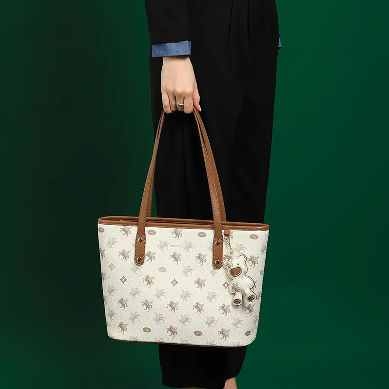 H YXIANG Cow Leather Tote Bag Shopping Bag Shoulder Bags Women's Nut Apricot/Ecru/Phantom Blue-7