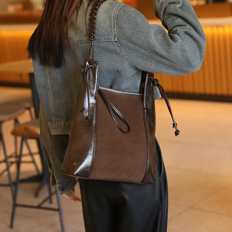 H YXIANG Microfiber Synthetic Leather Shoulder Bag Regular Women's-6