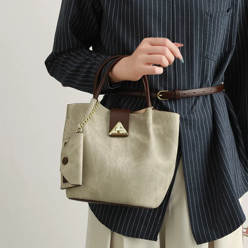 H YXIANG Microfiber Synthetic Leather Shoulder Bag, Crossbody Bag, Handbag Women's Green-5