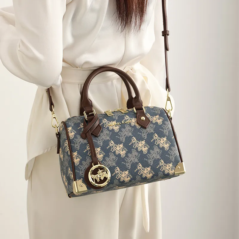 H YXIANG PVC Shoulder Bag, Crossbody Bag, Handbag Women's Blue-3