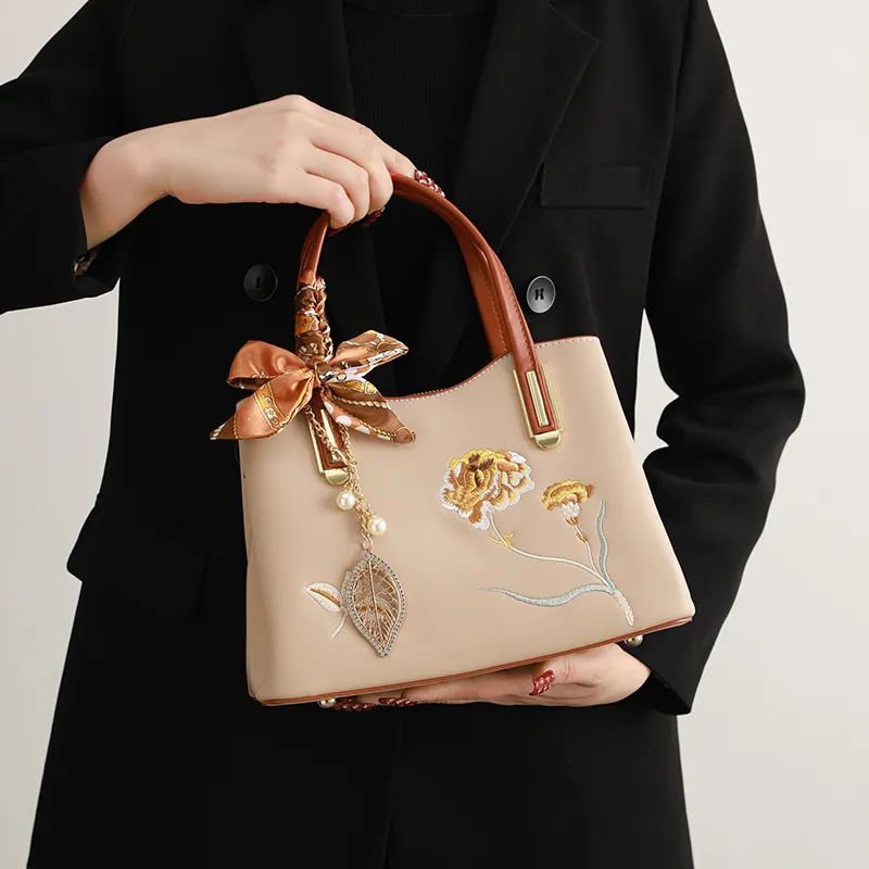 H YXIANG Microfiber Synthetic Leather Crossbody One Shoulder Handbags Regular Women's Apricot-4