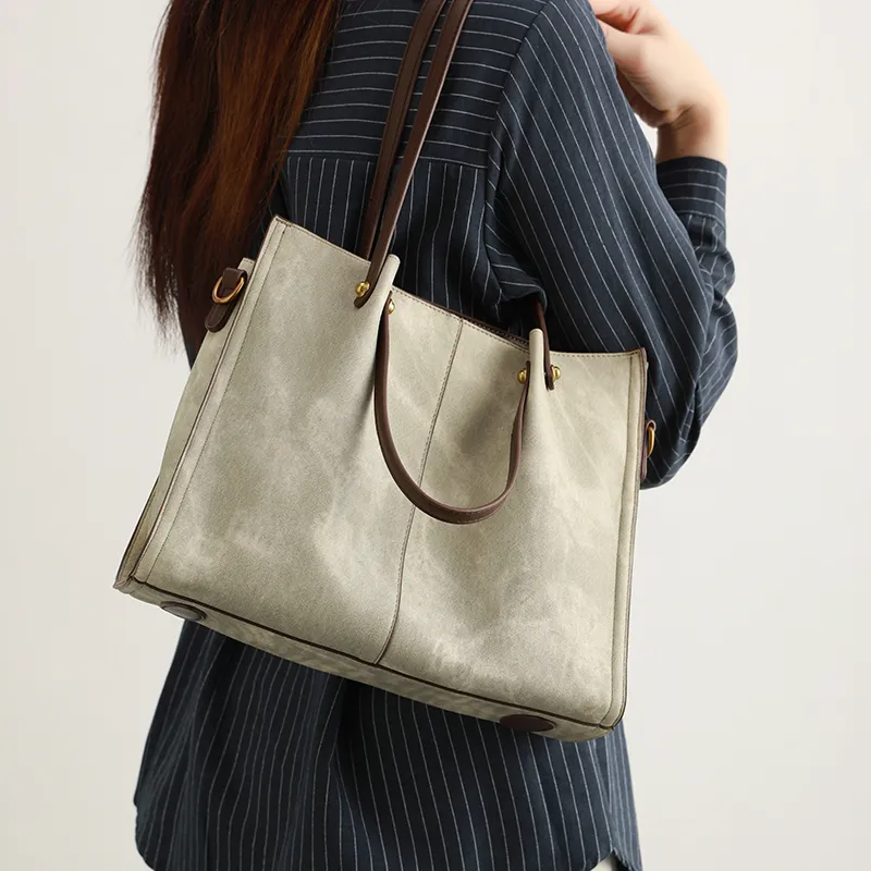 H YXIANG Microfiber Synthetic Leather Tote Shoulder Bag, Crossbody Bag, Handbag Women's Green-5