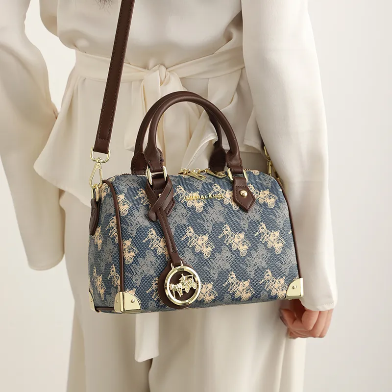 H YXIANG PVC Shoulder Bag, Crossbody Bag, Handbag Women's Blue-1