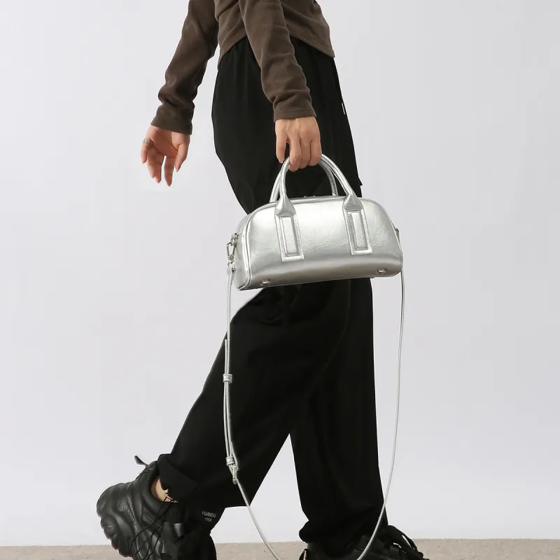 H YXIANG Microfiber Leather Handbag Crossbody Bag Shoulder Bag Regular Women's White/Pink/Black/Silver-16