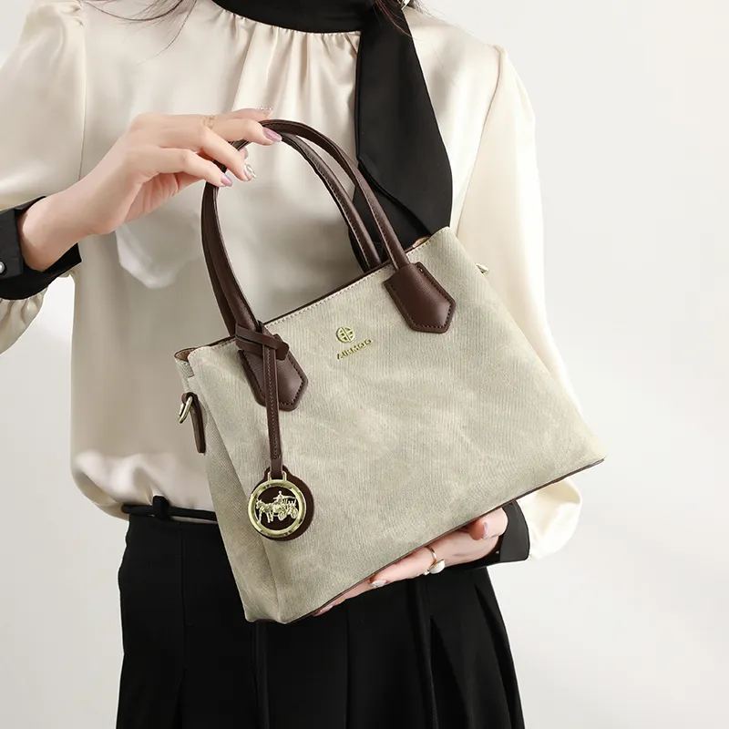 H YXIANG Microfiber Synthetic Leather Handbag Women's Green-1
