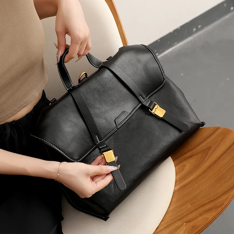 H YXIANG Cow Leather Backpack Women's Multicolor-9