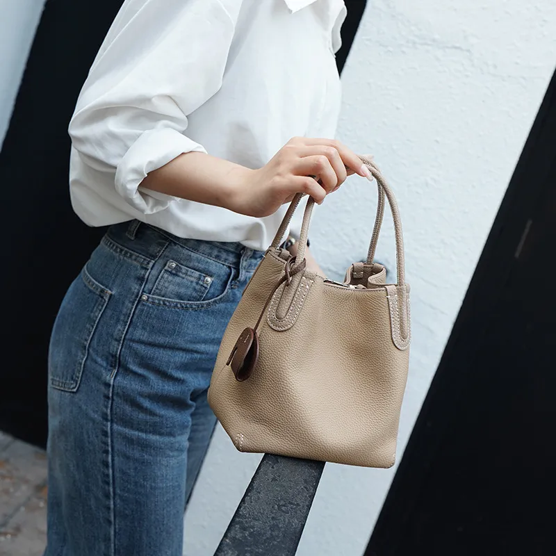 H YXIANG Cow Leather Shoulder Bag, Handbag Regular Women's Multicolor-5
