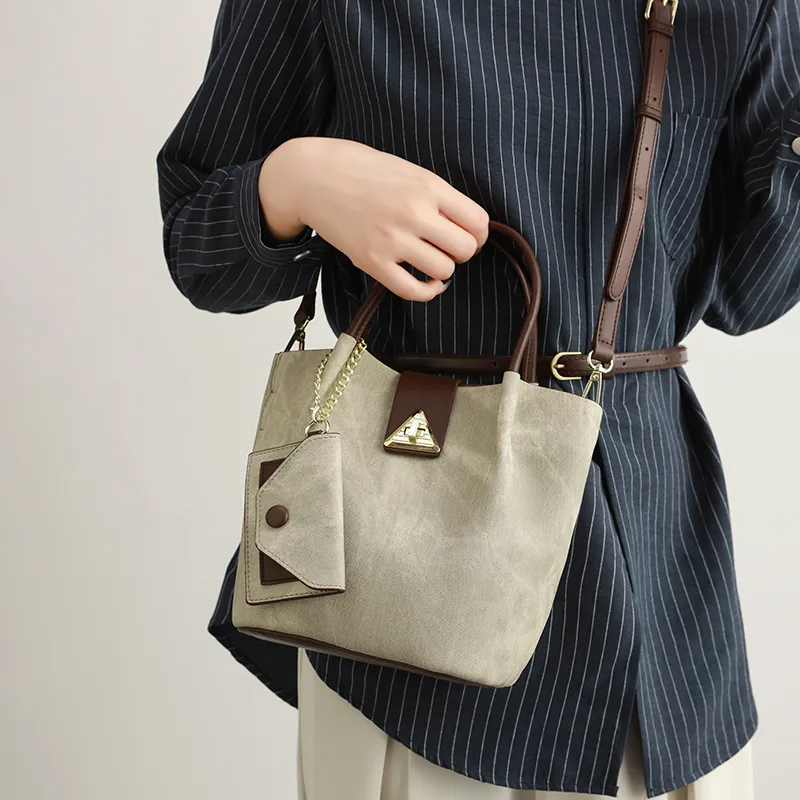 H YXIANG Microfiber Synthetic Leather Shoulder Bag, Crossbody Bag, Handbag Women's Green-2