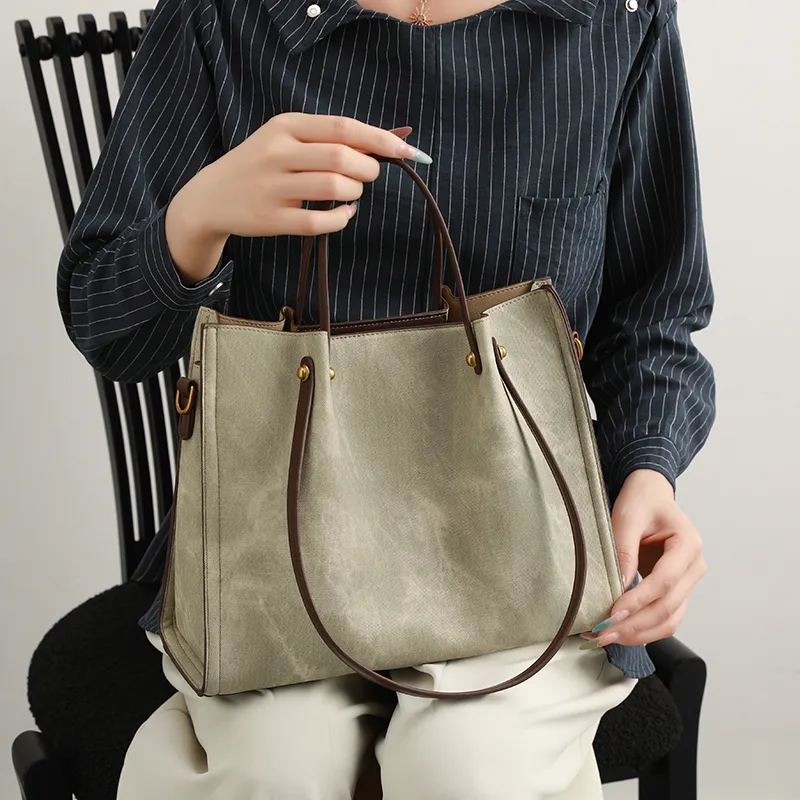 H YXIANG Microfiber Synthetic Leather Tote Shoulder Bag, Crossbody Bag, Handbag Women's Green-4