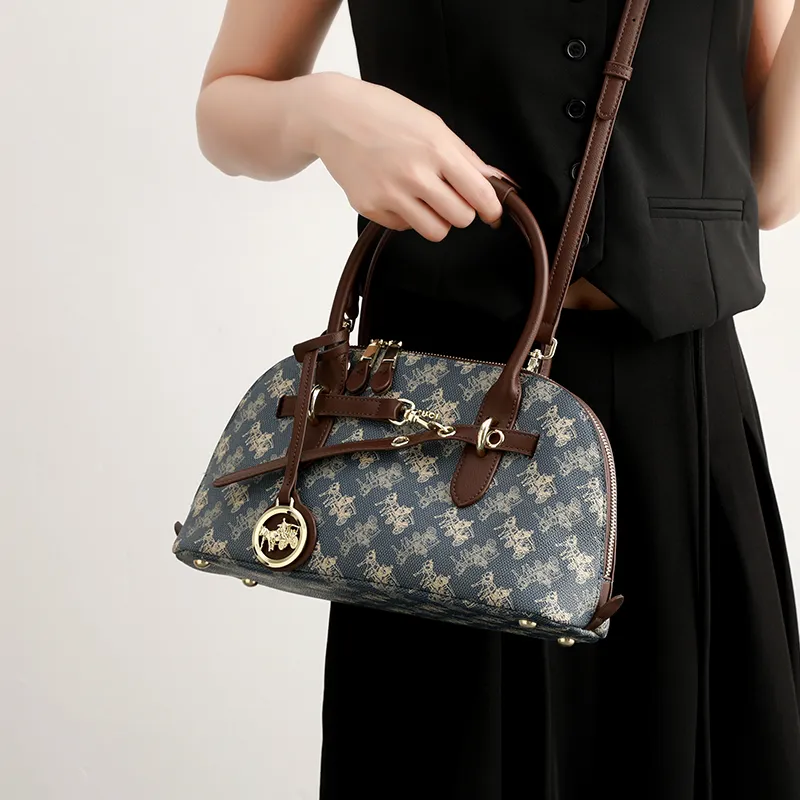 H YXIANG PVC Shoulder Bag, Crossbody Bag, Handbag Women's Blue-3