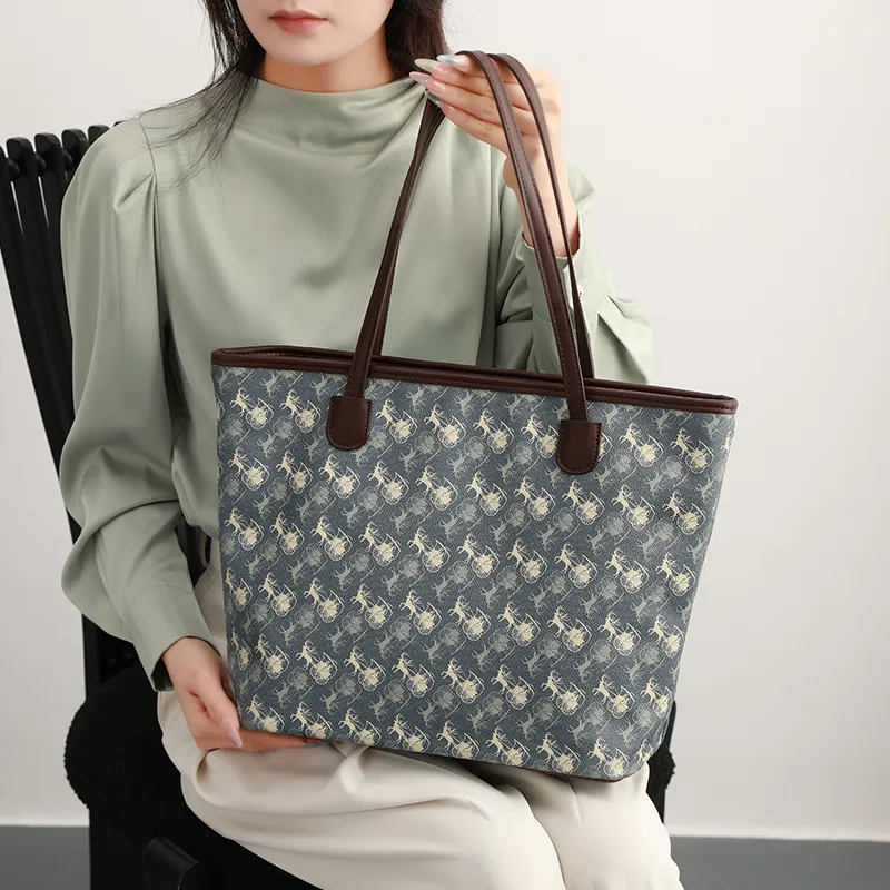 H YXIANG PVC Tote Bag, Shopping Bag, Shoulder Bag Women's Blue-6