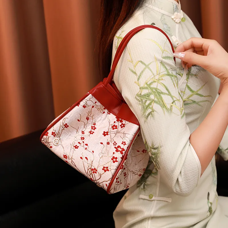 H YXIANG Microfiber Synthetic Leather Handbag Regular Women's Burgundy-4
