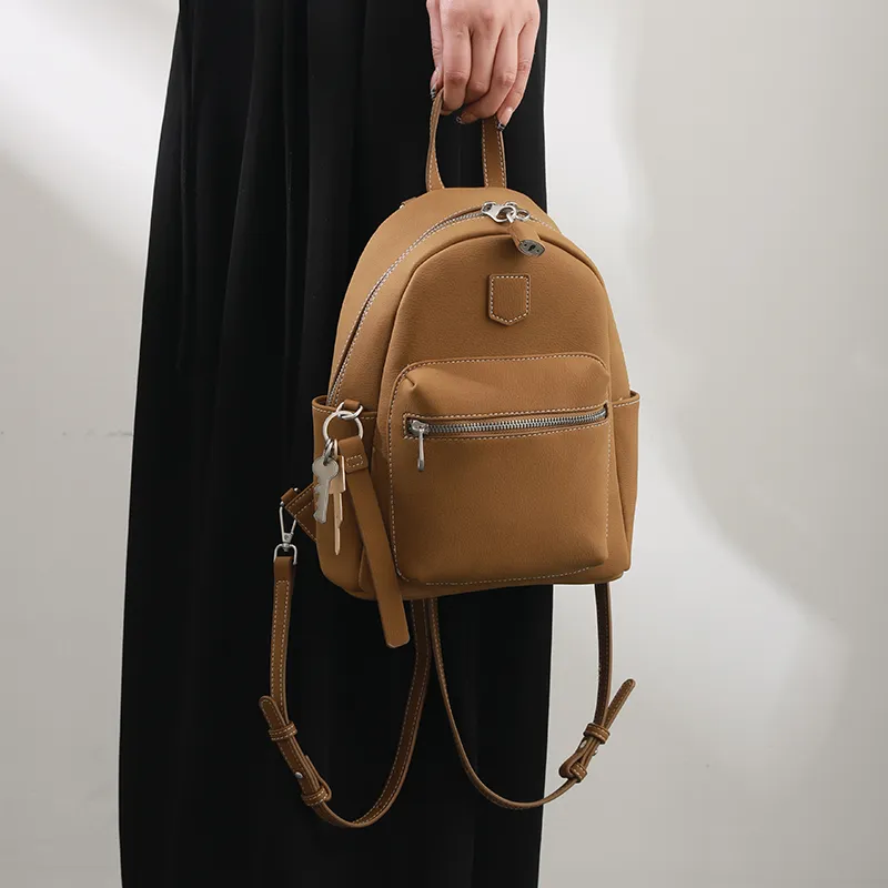H YXIANG Microfiber Synthetic Leather Backpack Women's Multicolor-6