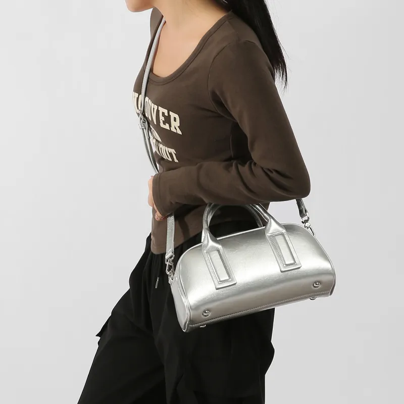 H YXIANG Microfiber Leather Handbag Crossbody Bag Shoulder Bag Regular Women's White/Pink/Black/Silver-17