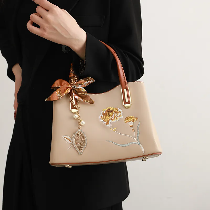 H YXIANG Microfiber Synthetic Leather Crossbody One Shoulder Handbags Regular Women's Apricot-5
