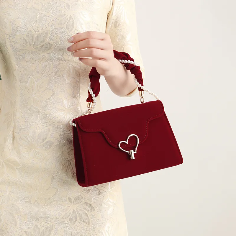 H YXIANG Microfiber Synthetic Leather Tote Shoulder Bag, Crossbody Bag, Handbag Women's Red-7