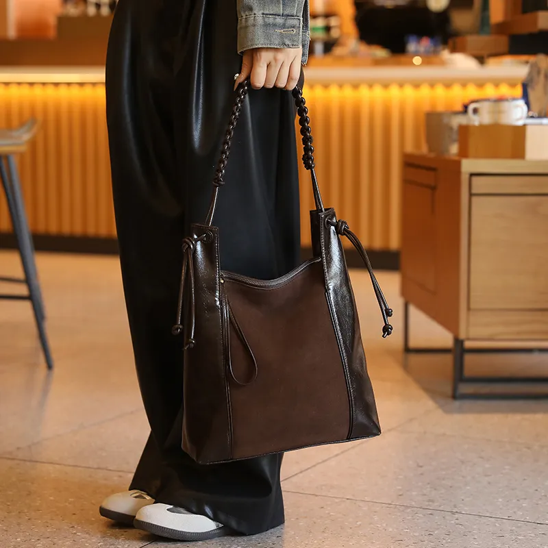 H YXIANG Microfiber Synthetic Leather Shoulder Bag Regular Women's-4