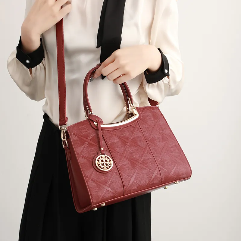 H YXIANG Microfiber Synthetic Leather One Shoulder Handbag Women's Multicolor-1