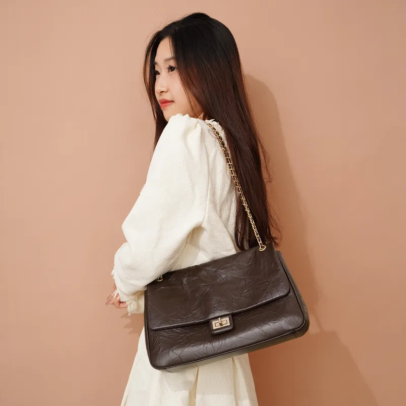 H YXIANG Cow Leather Shoulder Bag Women's Multicolor-4