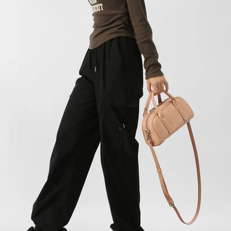 H YXIANG Microfiber Leather Handbag Crossbody Bag Shoulder Bag Regular Women's White/Pink/Black/Silver-1