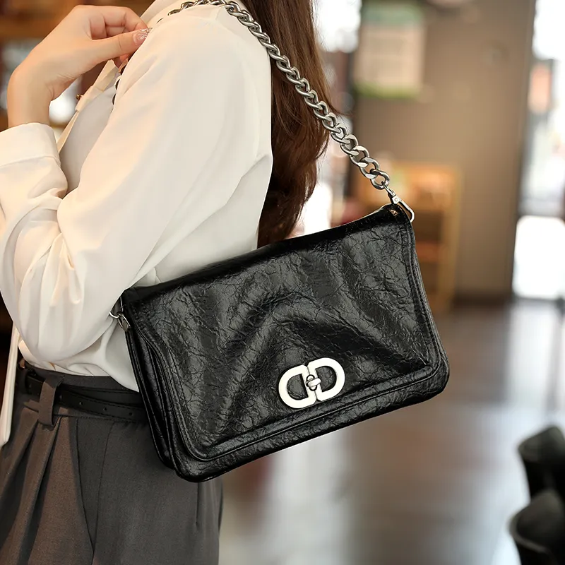 H YXIANG Cow Leather Shoulder Bag Large Size Small Size Women's Multicolor-6