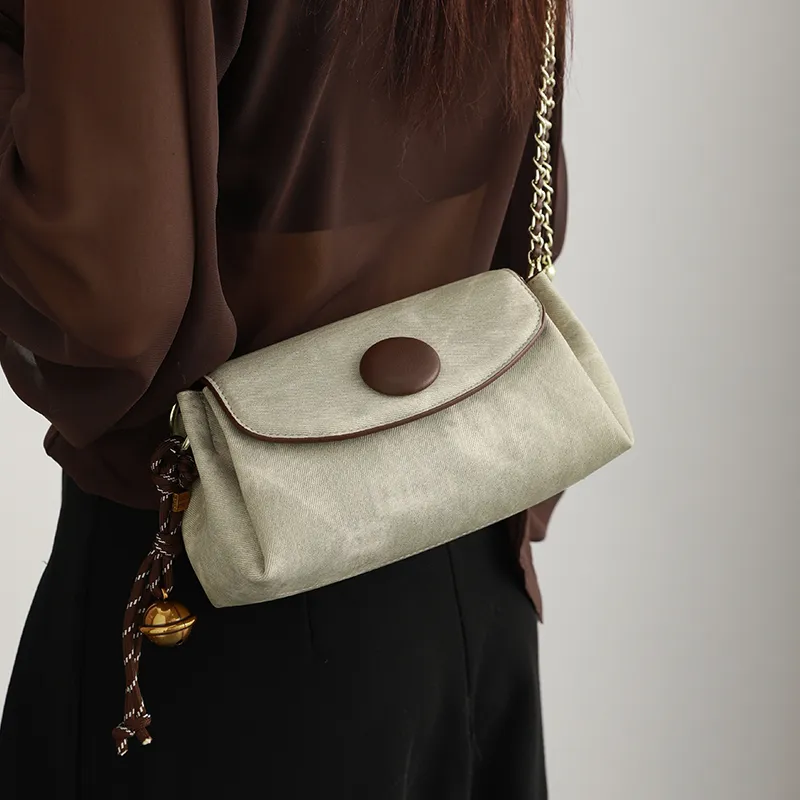 H YXIANG Synthetic Leather Crossbody Bag, Shoulder Bag Women's Green-3