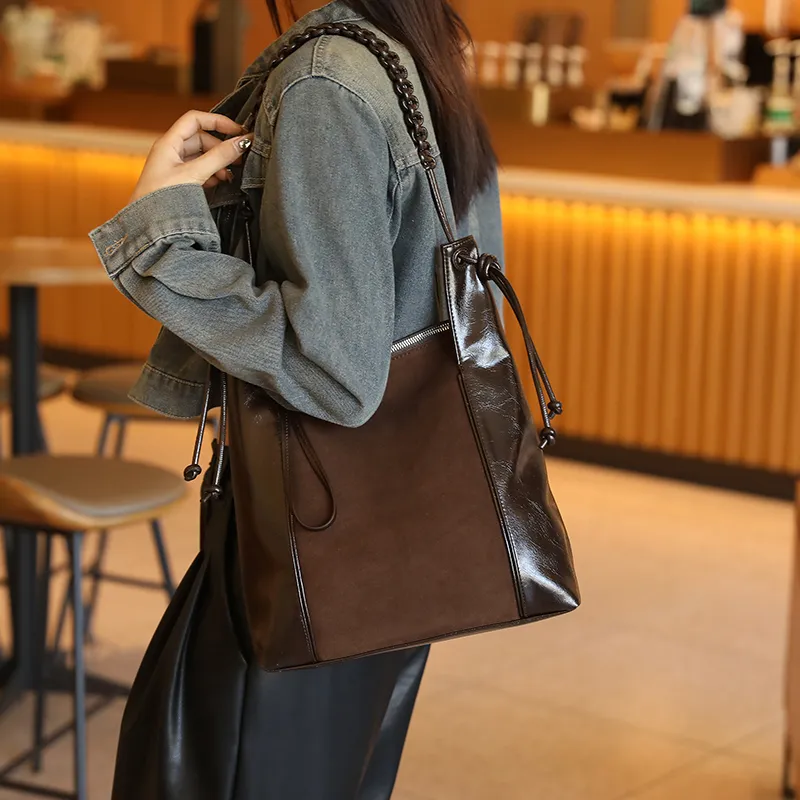 H YXIANG Microfiber Synthetic Leather Shoulder Bag Regular Women's-5