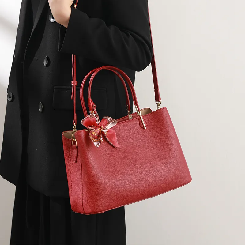 H YXIANG Microfiber Synthetic Leather Shoulder Bag Crossbody Bag Handbag Regular Women's Black/Red/Khaki-1