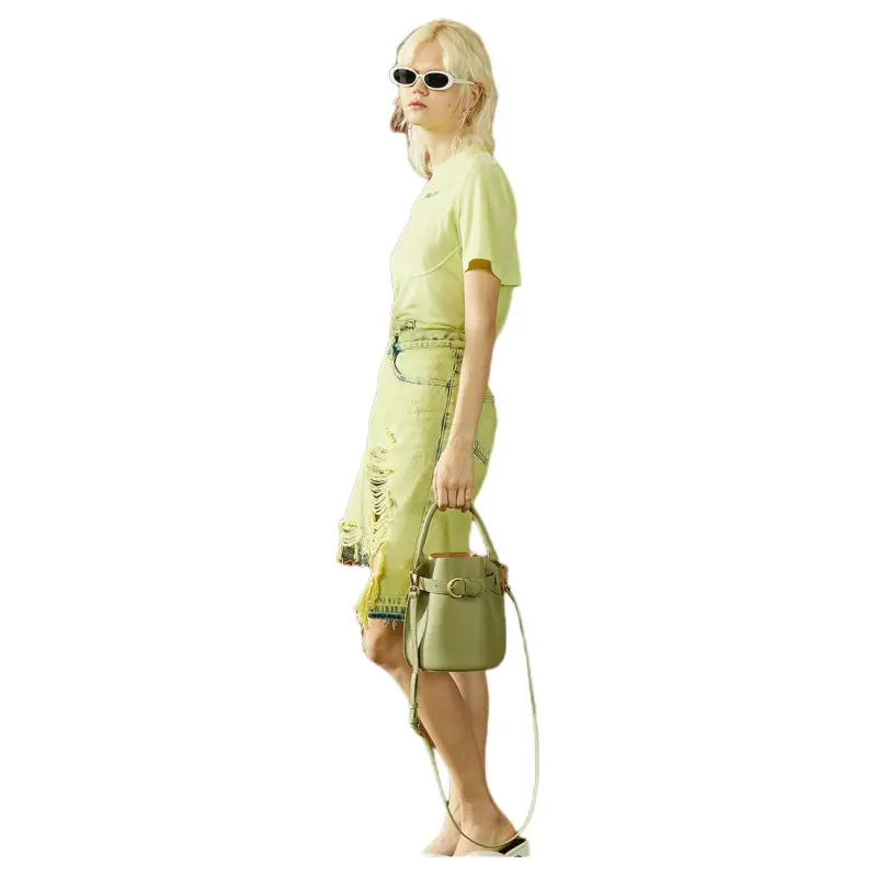 H YXIANG Cow Leather Handbag Women's Multicolor-5