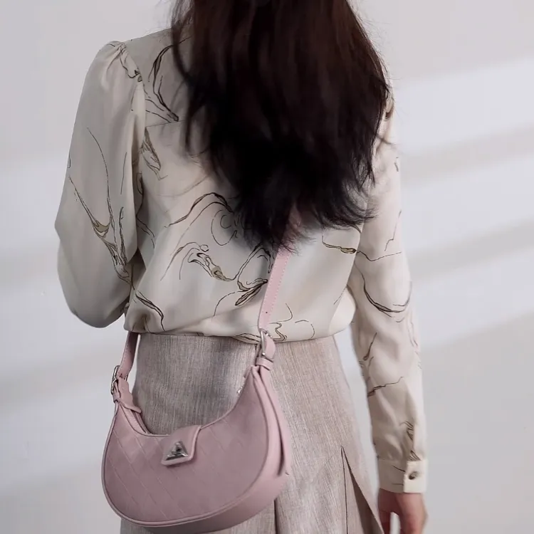 H YXIANG PU Shoulder Bag Regular Women's White/Pink/Beige-3