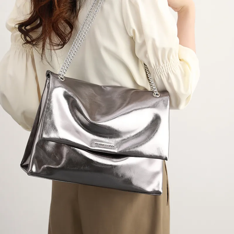 H YXIANG Microfiber Synthetic Leather Crossbody Bag, Shoulder Bag Women's Black/Gray-5