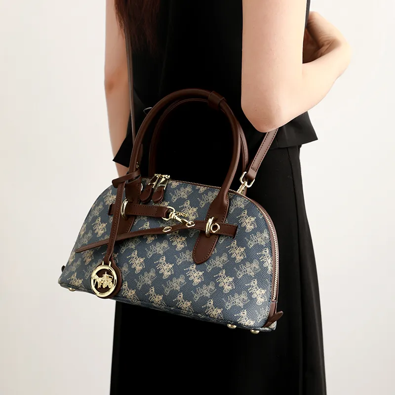 H YXIANG PVC Shoulder Bag, Crossbody Bag, Handbag Women's Blue-2