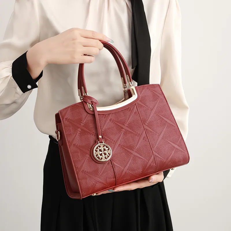 H YXIANG Microfiber Synthetic Leather One Shoulder Handbag Women's Multicolor-3