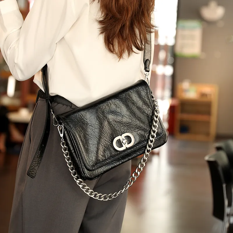 H YXIANG Cow Leather Shoulder Bag Large Size Small Size Women's Multicolor-4