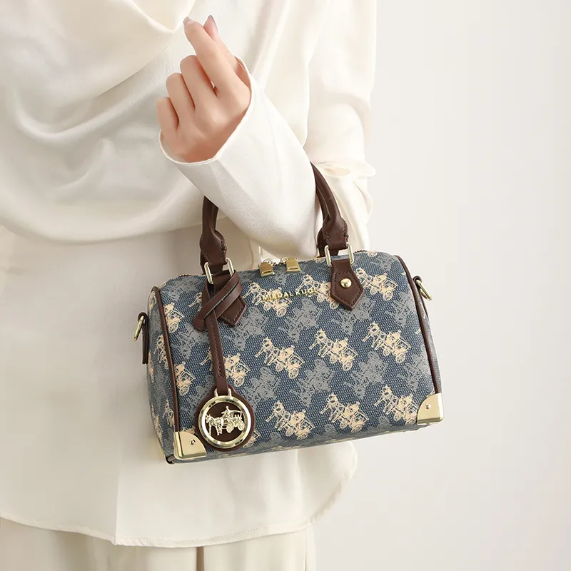 H YXIANG PVC Shoulder Bag, Crossbody Bag, Handbag Women's Blue-6