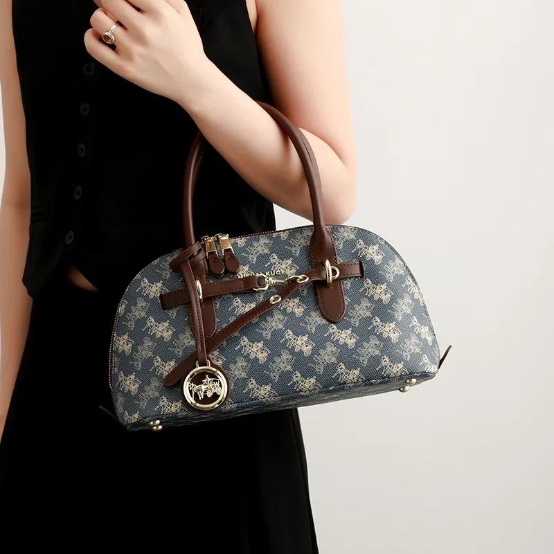H YXIANG PVC Shoulder Bag, Crossbody Bag, Handbag Women's Blue-6