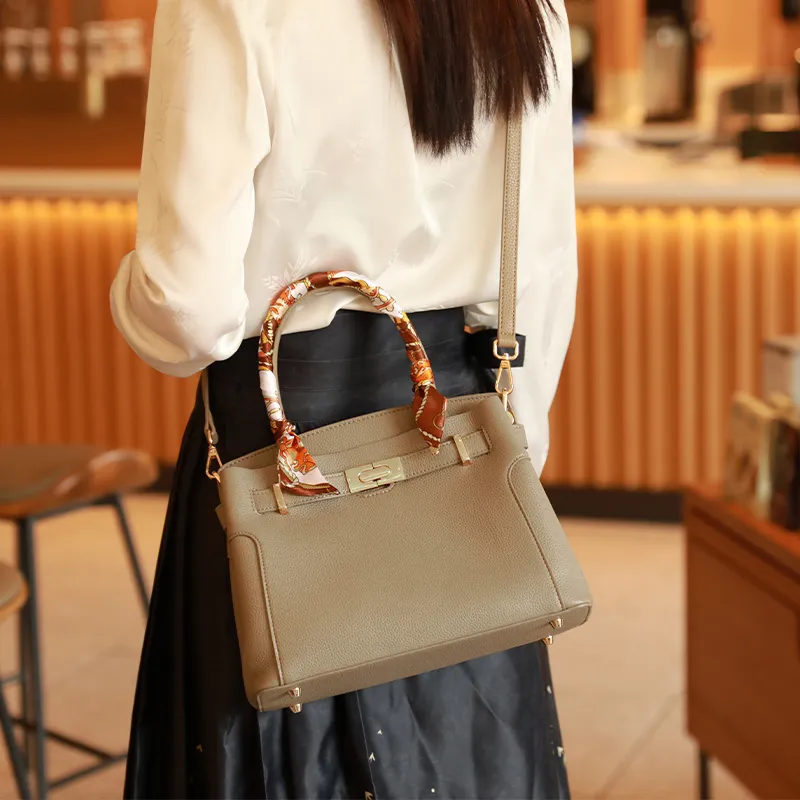H YXIANG Microfiber Synthetic Leather Tote Bag Shopping Bag Handbag Women's Elephant Gray-1
