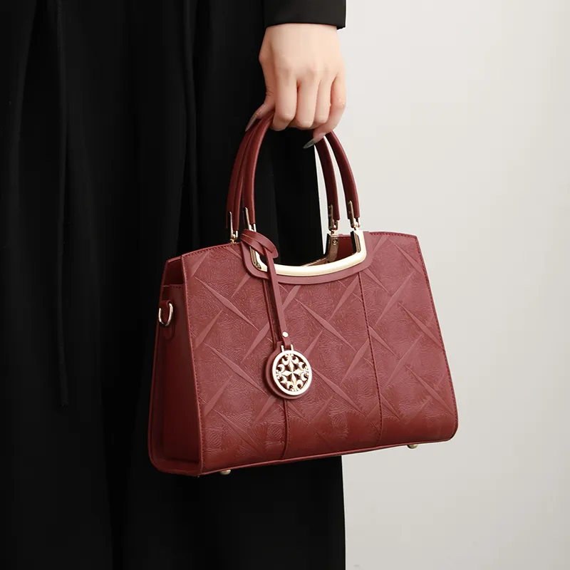 H YXIANG Microfiber Synthetic Leather One Shoulder Handbag Women's Multicolor-4