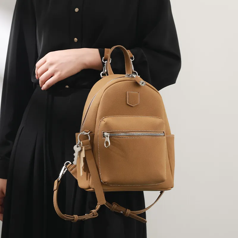 H YXIANG Microfiber Synthetic Leather Backpack Women's Multicolor-1