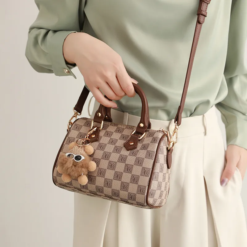 H YXIANG PVC Shoulder Bag, Crossbody Bag, Handbag Women's Khaki-7