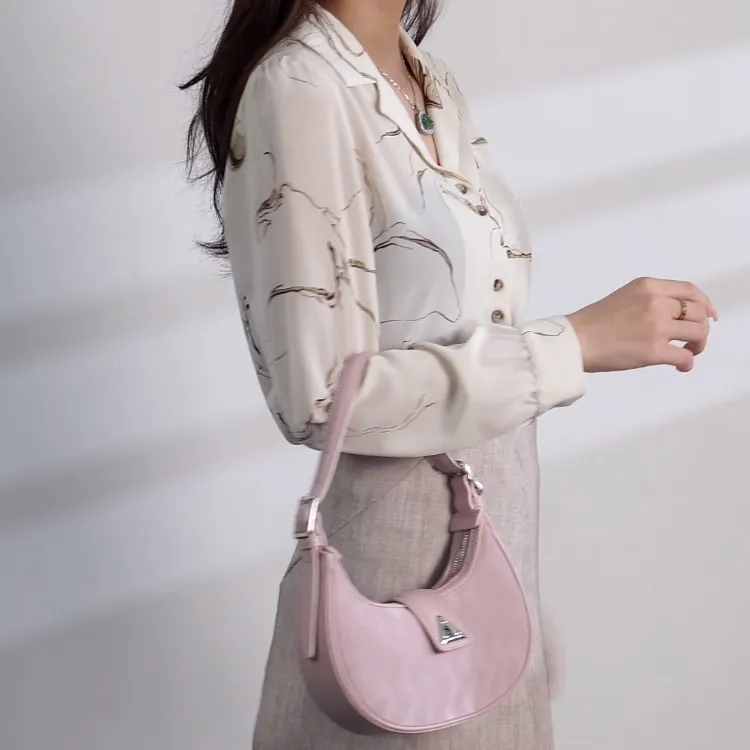 H YXIANG PU Shoulder Bag Regular Women's White/Pink/Beige-2