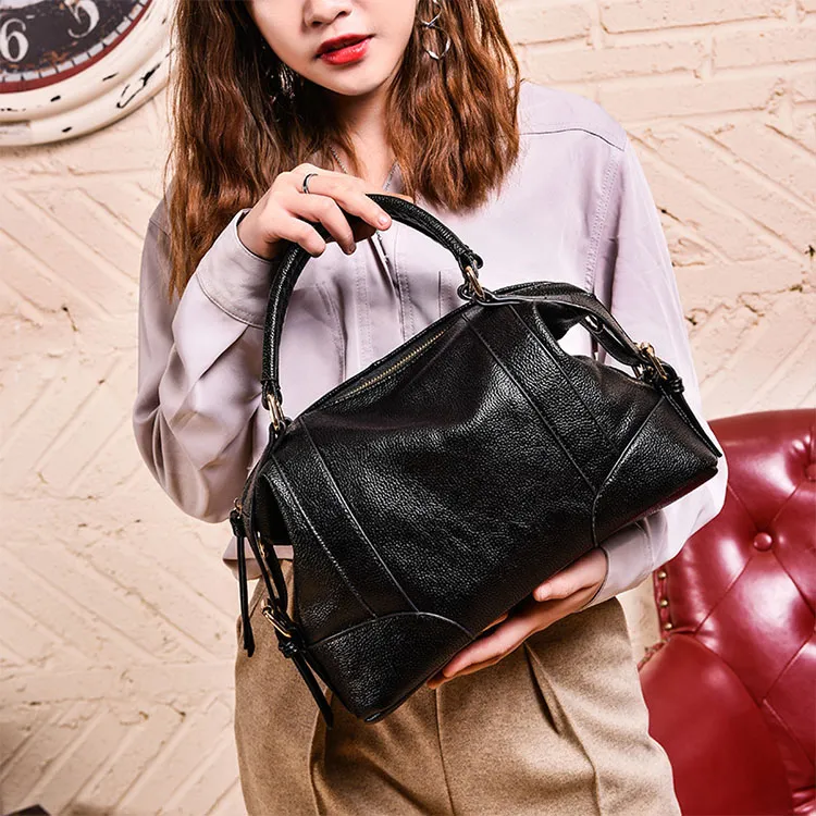 H YXIANG Cow Leather Shoulder Bags Handbags Regular Women's Blue/Black/Brown-5