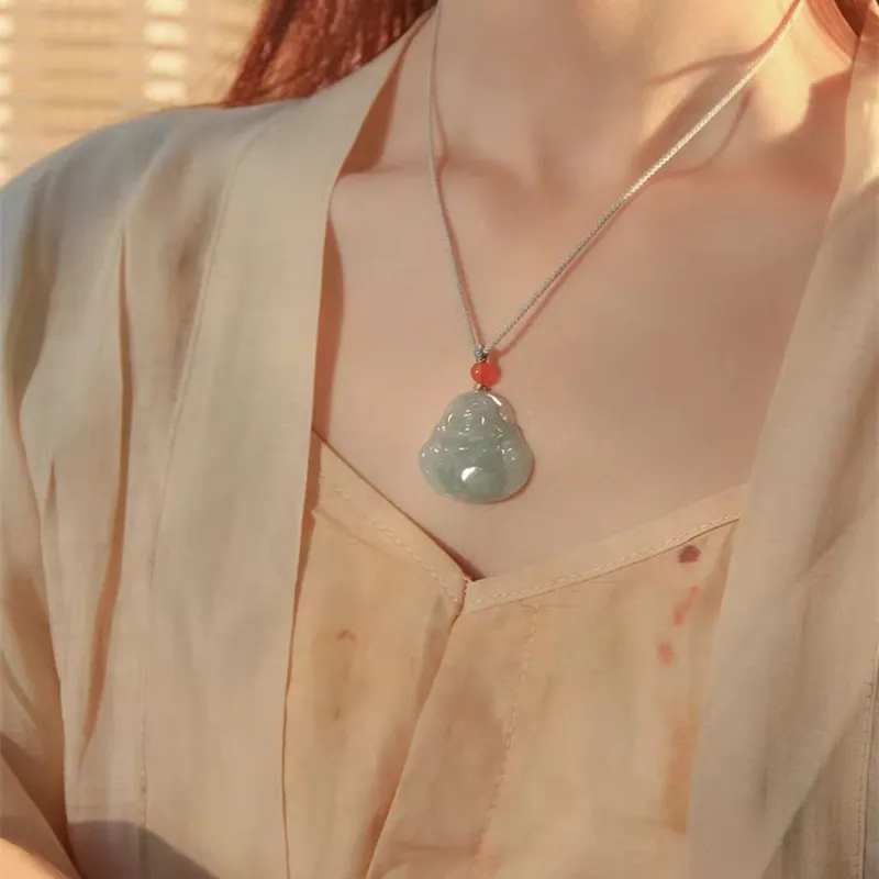 Cuizu Bean Type Jadeite Pendants Unisex-1